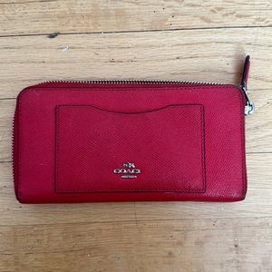 Coach Large Red Wallet